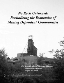 No Rock Unturned: Revitalizing the Economies of Mining Dependent Communities